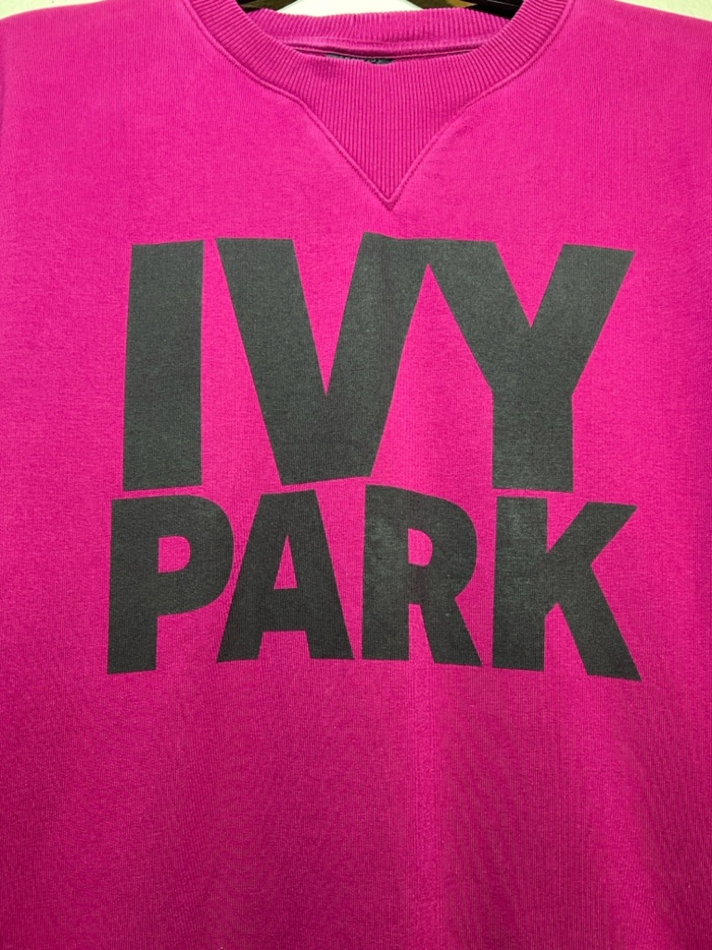 Ivy Park Beyonce Spell Out Logo Pink/ Purple Crewneck Sweatshirt Women's Large - Picture 4 of 7